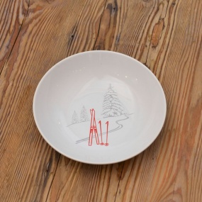 Assiette creuse ski (Pack de 6)