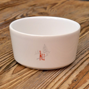 Ramekin with ski tracks (X6)