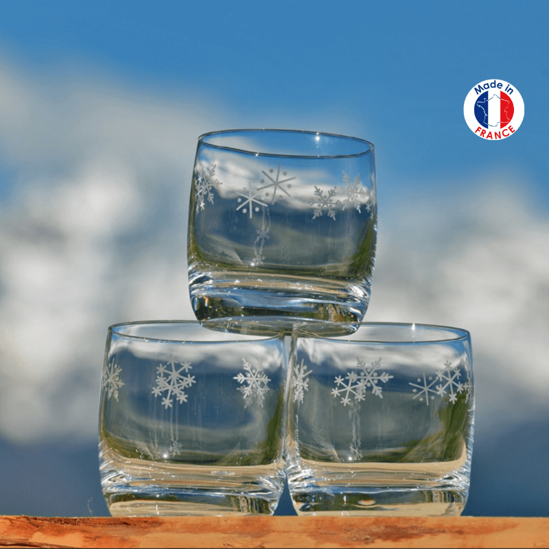 Vasos de agua copos de nieve - vasos montaña - Vagabonde