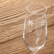 Champagne glasses (X6) snowflakes