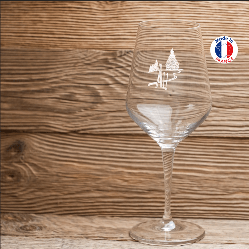 Verre à vin dégustation Ski Blanc (Pack de 6)