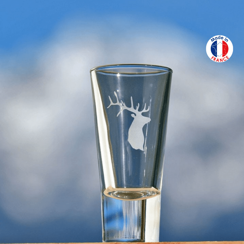 White deer shot glass (X6)