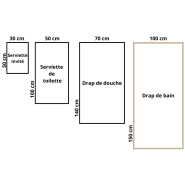 Bath sheet with ski trace 40x60 in