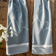 Green Ibex kitchen towel (X2)