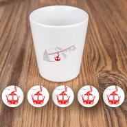 Red Cable car coffee cup (x6)