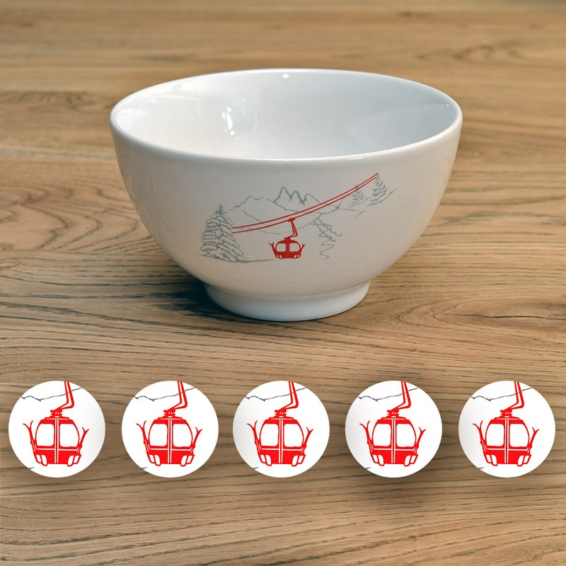 Red gondola bowl (x6)