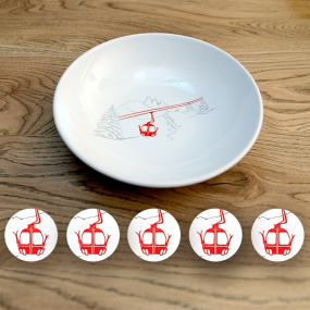 Soup plate Red gondola (X6)