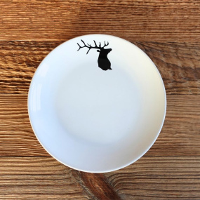 Dessert plates with deer (X6)