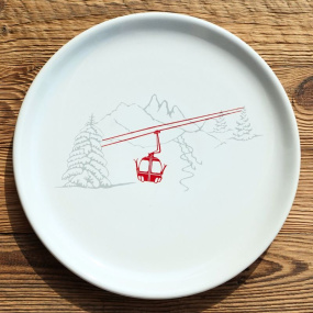 Mountain service dish with...