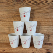 Red Cable car coffee cup (x6)