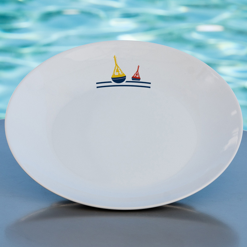 Soup plate (Pack of 6) with Seaside Buoys