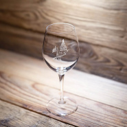 Wine Glasses with white ski marks (pack of 6)