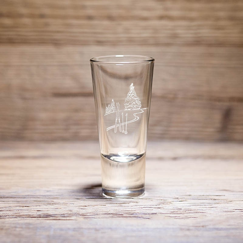 Shot glasses with white ski trace (pack of 6)
