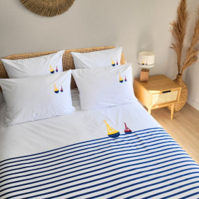 Duvet cover with Seaside...
